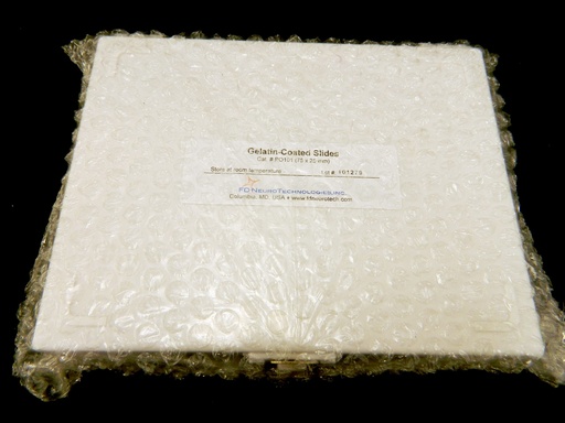 [0527-PO101] Gelatin-Coated Microscope Slides (25 mm x 75 mm) - 100 slides/box